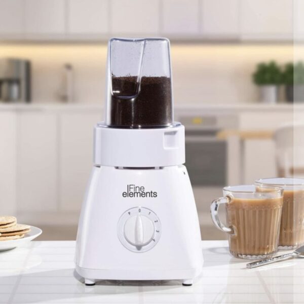 FINE ELEMENTS JUG BLENDER WITH COFFEE GRINDER ATTACHMENT, 1500ML